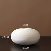 Ceramic Vase Handmade White C Flower Vase