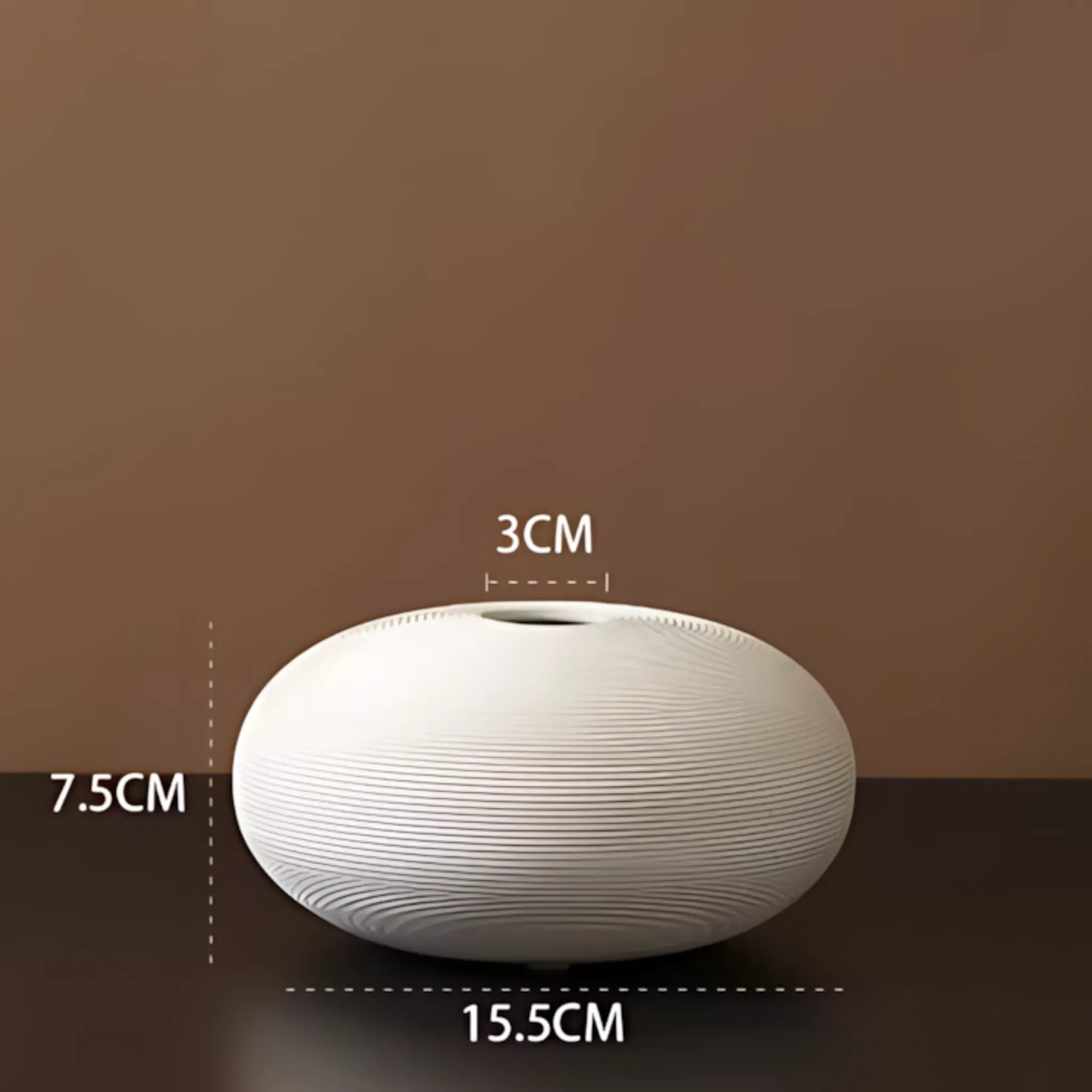 Ceramic Vase Handmade White C Flower Vase