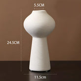 Ceramic Vase Handmade White E Flower Vase