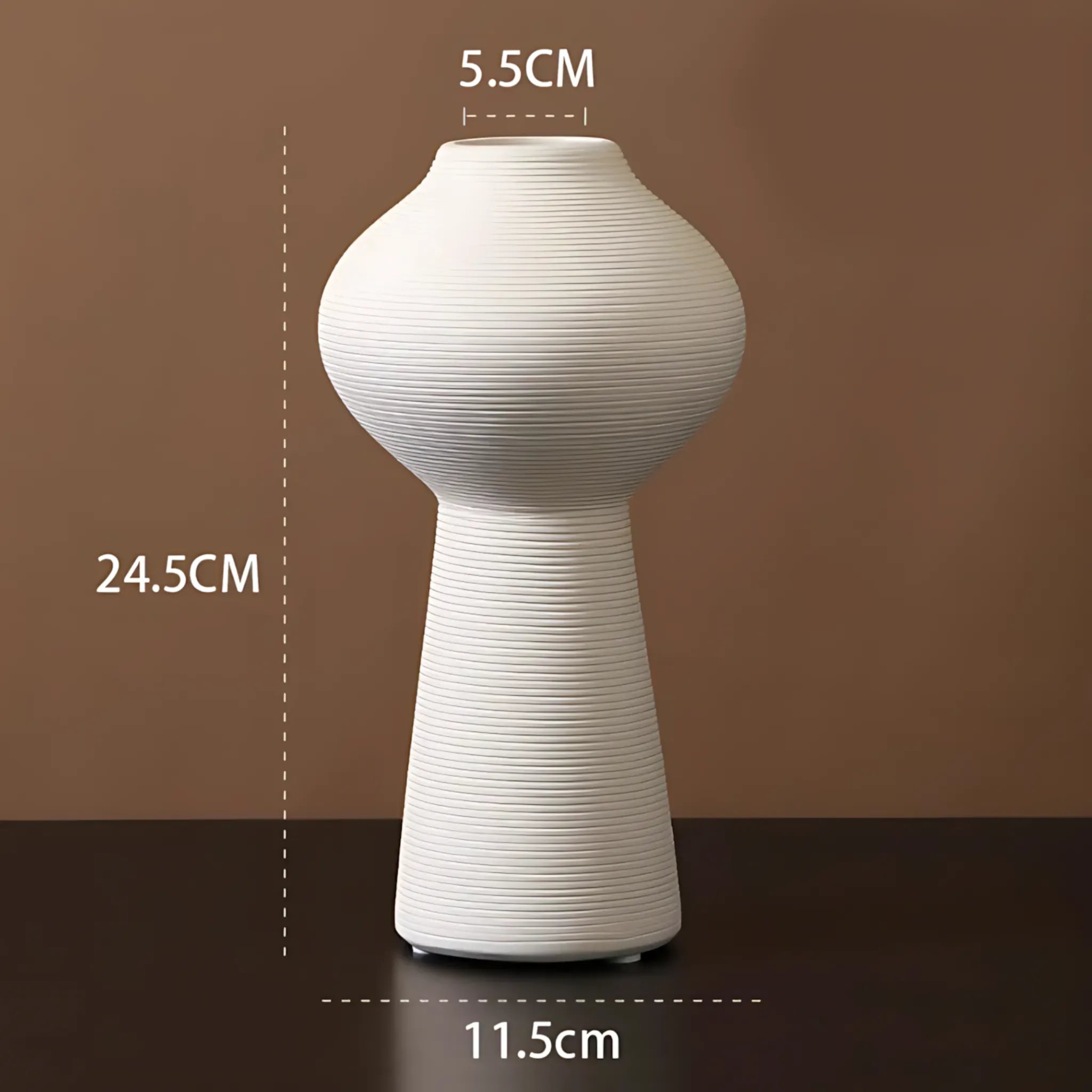 Ceramic Vase Handmade White E Flower Vase