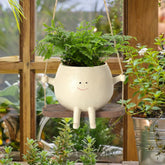 Charming Resin Face Planter with Swing