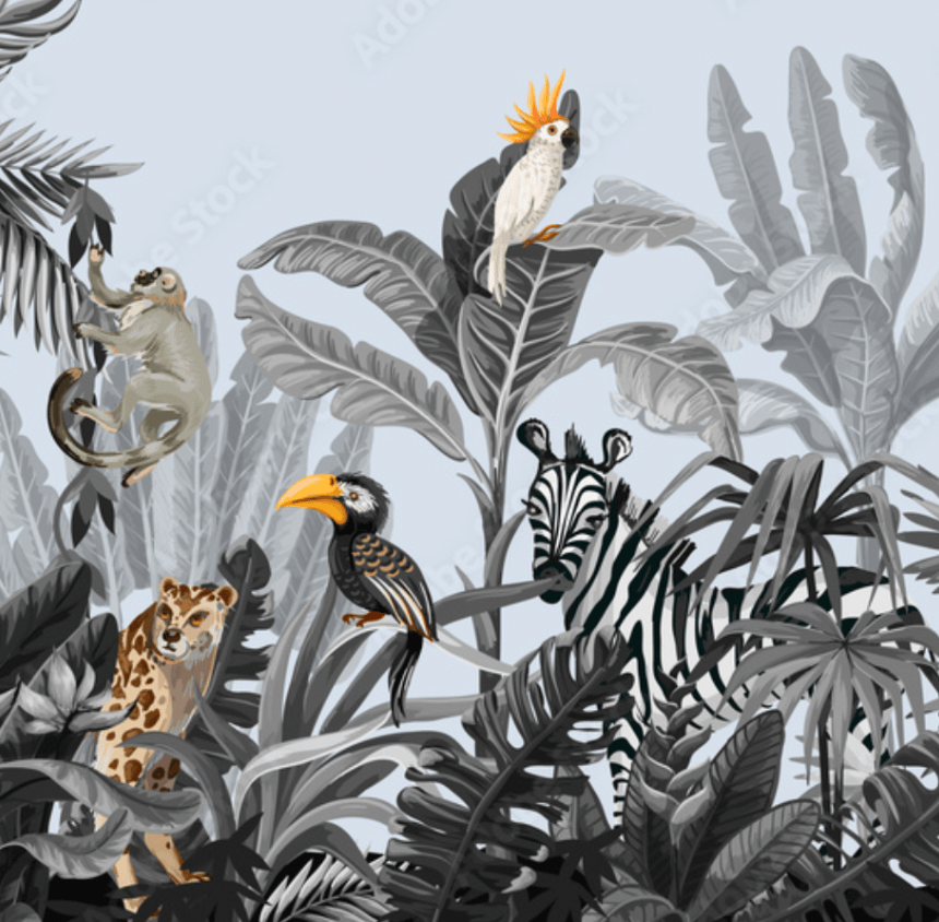 Child Face Mask Reusable with Filter Pocket | Cloth mask with two 2.5 Filters- The Jungle Face masks