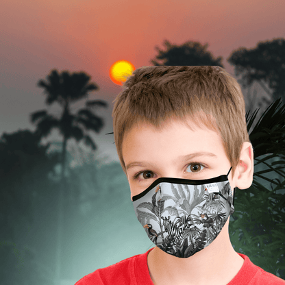 Child Face Mask Reusable with Filter Pocket | Cloth mask with two 2.5 Filters- The Jungle Face masks