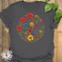 Circle of Flowers T-shirt Charcoal / S T-Shirt