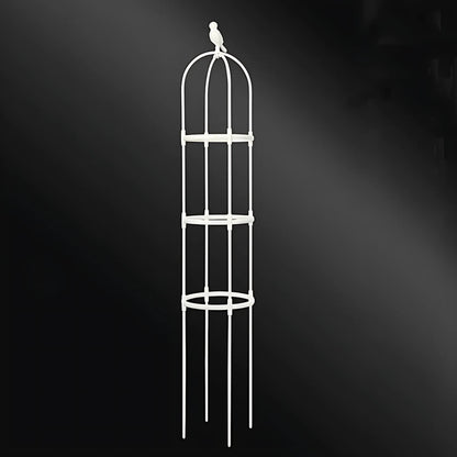 Climbing Plant Trellis - Support Frame for Flowers and Vines White / 2 floors Plant Support