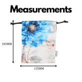 Cotton blend Drawstring Storage Bag - Perfect for Everyday Use- Blue Butterfly Face masks