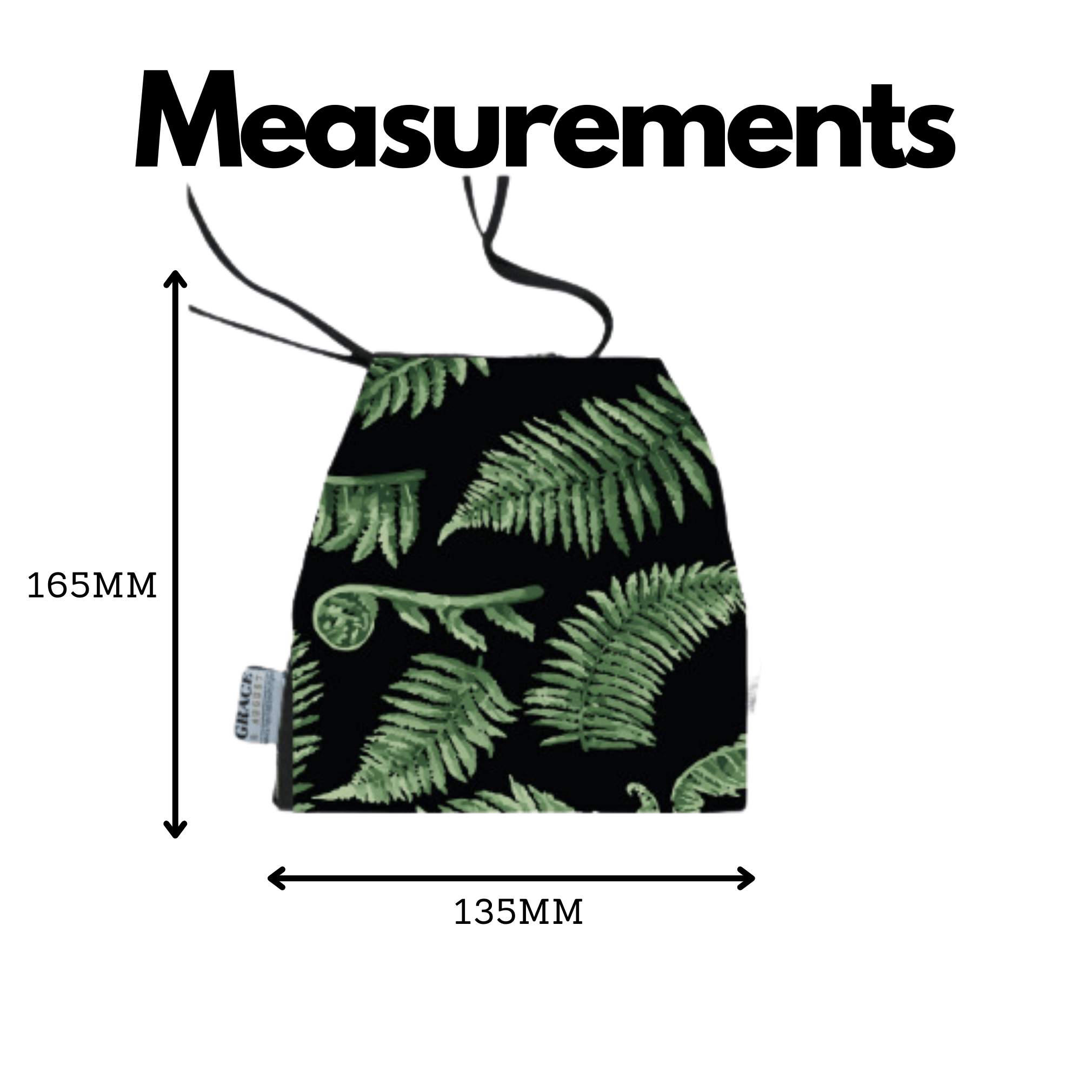 Cotton blend Drawstring Storage Bag - Perfect for Everyday Use- NZ Fern Face masks