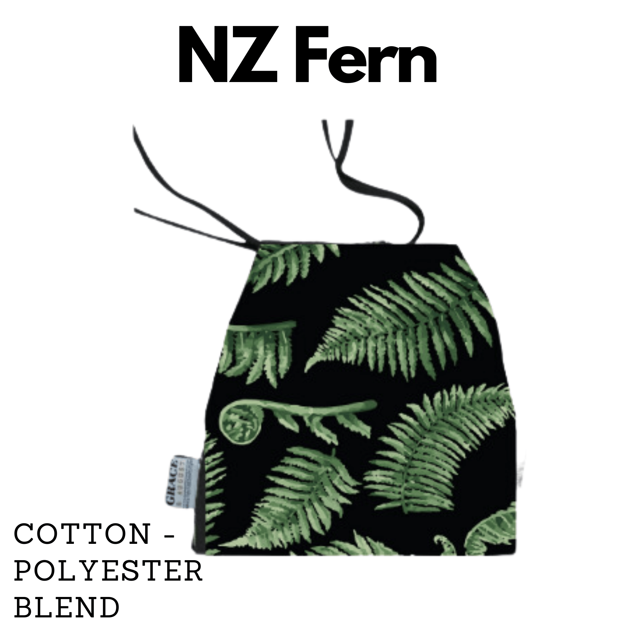 Cotton blend Drawstring Storage Bag - Perfect for Everyday Use- NZ Fern Face masks
