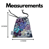 Cotton blend Drawstring Storage Bag - Perfect for Everyday Use- Purple Exotic Flower Face masks