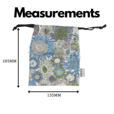 Cotton Drawstring Storage Bag - Perfect for Everyday Use- Cottage Garden Face masks