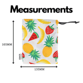 Cotton Drawstring Storage Bag - Tropical Fruits - Perfect for Everyday Use Face masks