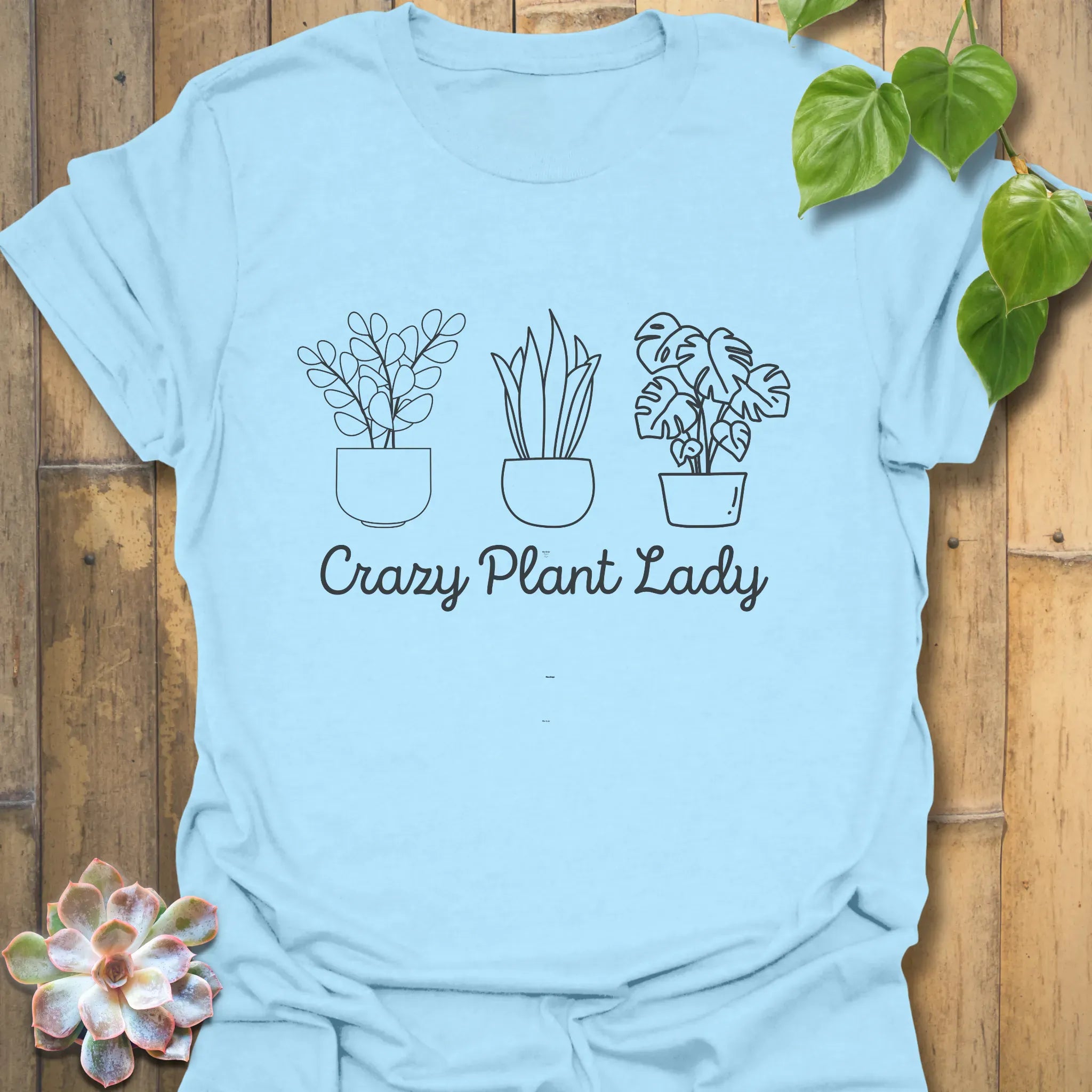 Crazy Plant Lady T-Shirt Light Blue / S T-Shirt