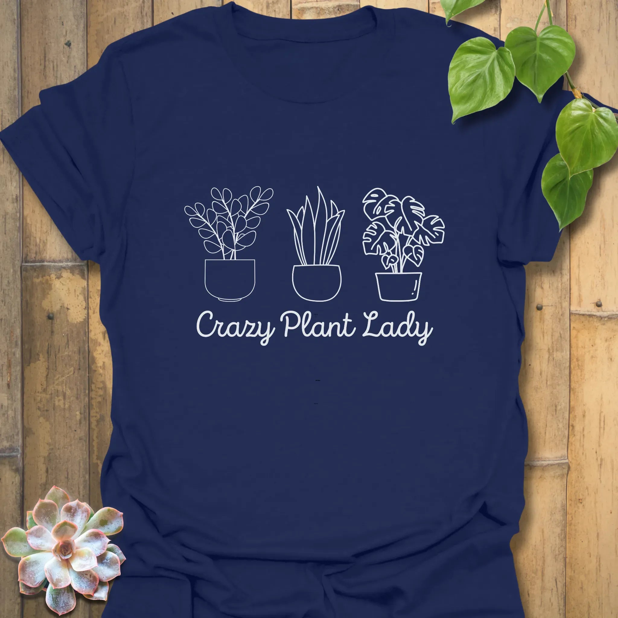 Crazy Plant Lady T-Shirt Navy / S T-Shirt
