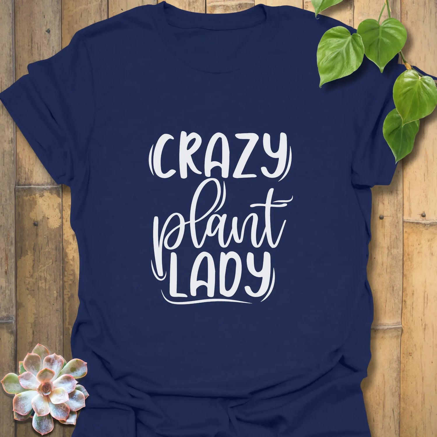 Crazy Plant Lady Tee T-shirt Navy / S T-Shirt