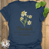 December Narcissus T-shirt Heather Navy / S T-Shirt
