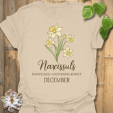 December Narcissus T-shirt Sand / S T-Shirt