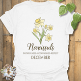 December Narcissus T-shirt White / S T-Shirt
