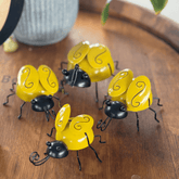 Decorative Metal Bees, Indoor or outdoor Garden Art Bumble Bee Art Set 4 Metal Bumblebee Decor