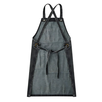 Denim Apron - Custom Logo, Thick, with Pockets for Stylists Apron