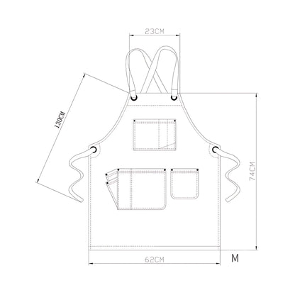 Denim Apron - Custom Logo, Thick, with Pockets for Stylists Apron