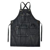 Denim Apron - Custom Logo, Thick, with Pockets for Stylists Gray Black / M / CN Apron