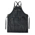 Denim Apron - Custom Logo, Thick, with Pockets for Stylists Gray Black / M / CN Apron