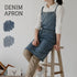 Denim Apron for Women and Men - Adjustable Cross-over Straps with Pockets, Suitable for Florist, Kitchen, Tools etc. Apron