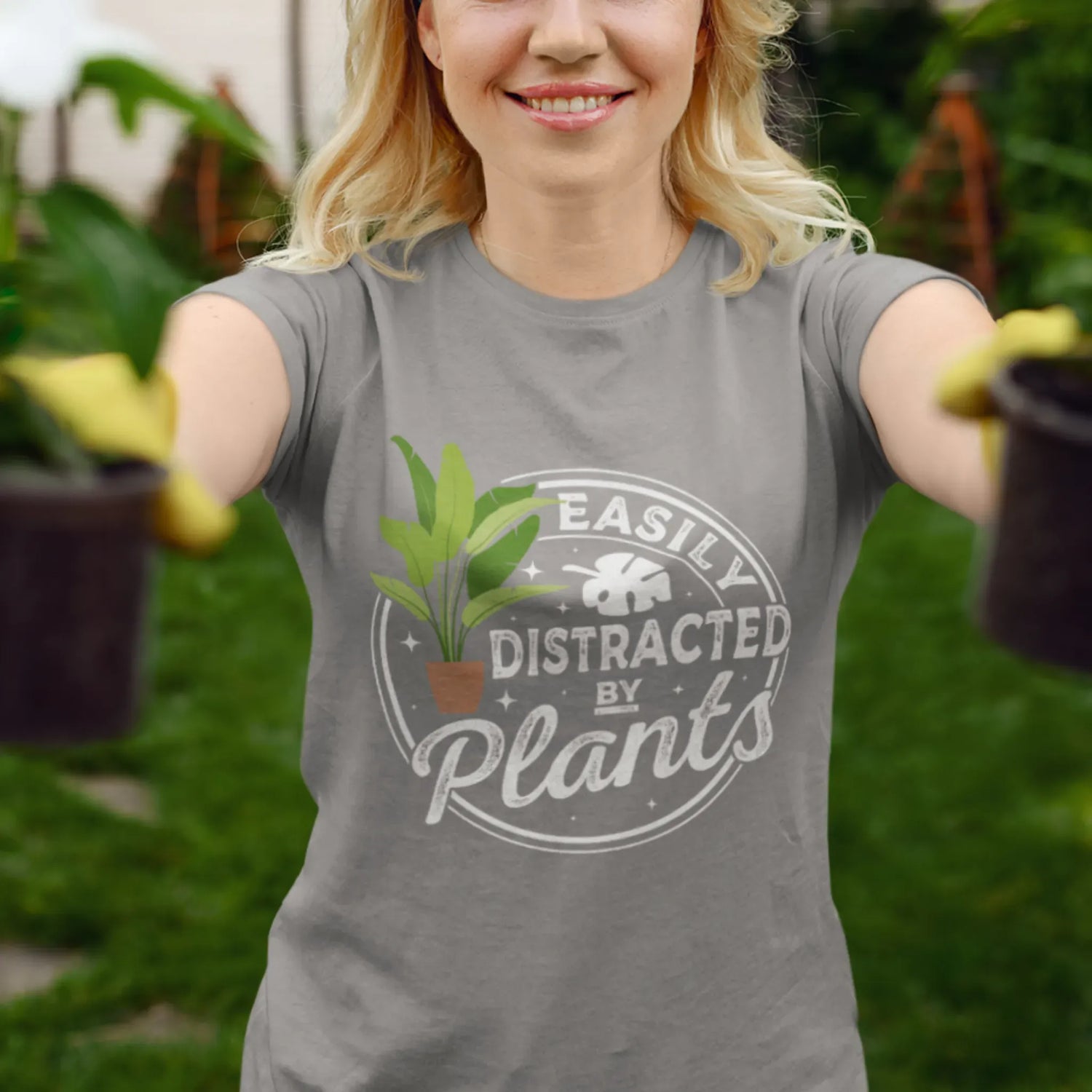 Distracted By Plants T-shirt Sport Grey / S T-Shirt
