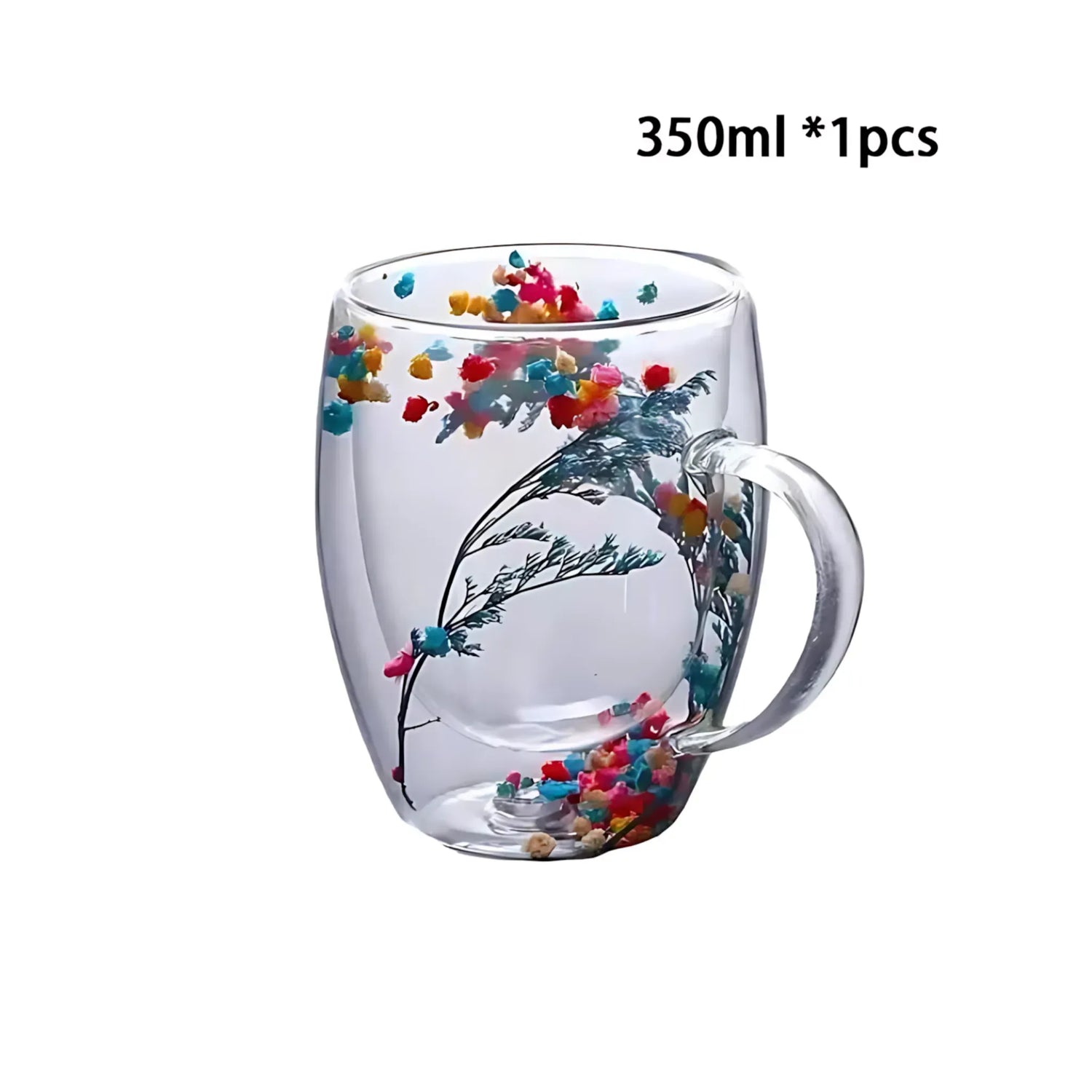 Double Wall Glass Cup - Heat Resistant Coffee &amp; Tea Mug 1pcs 350ml B / 250-350ml Glass Cup