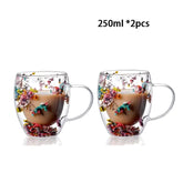 Double Wall Glass Cup - Heat Resistant Coffee & Tea Mug 2pcs 250ml A / 250-350ml Glass Cup