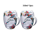 Double Wall Glass Cup - Heat Resistant Coffee & Tea Mug 2pcs 350ml B / 250-350ml Glass Cup