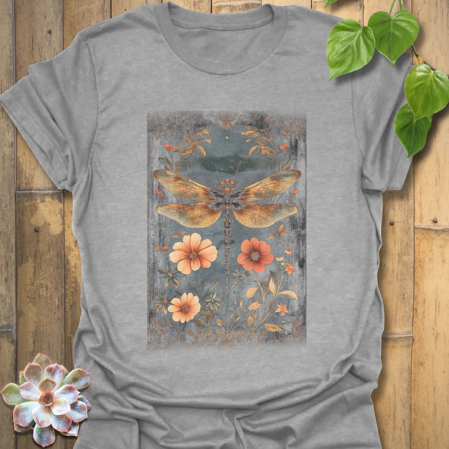 Dragonfly Garden T-Shirt Sport Grey / S T-Shirt