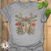 Dragonfly & Wildflower T-Shirt Sport Grey / S T-Shirt