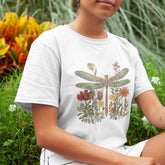 Dragonfly & Wildflower T-Shirt White / S T-Shirt