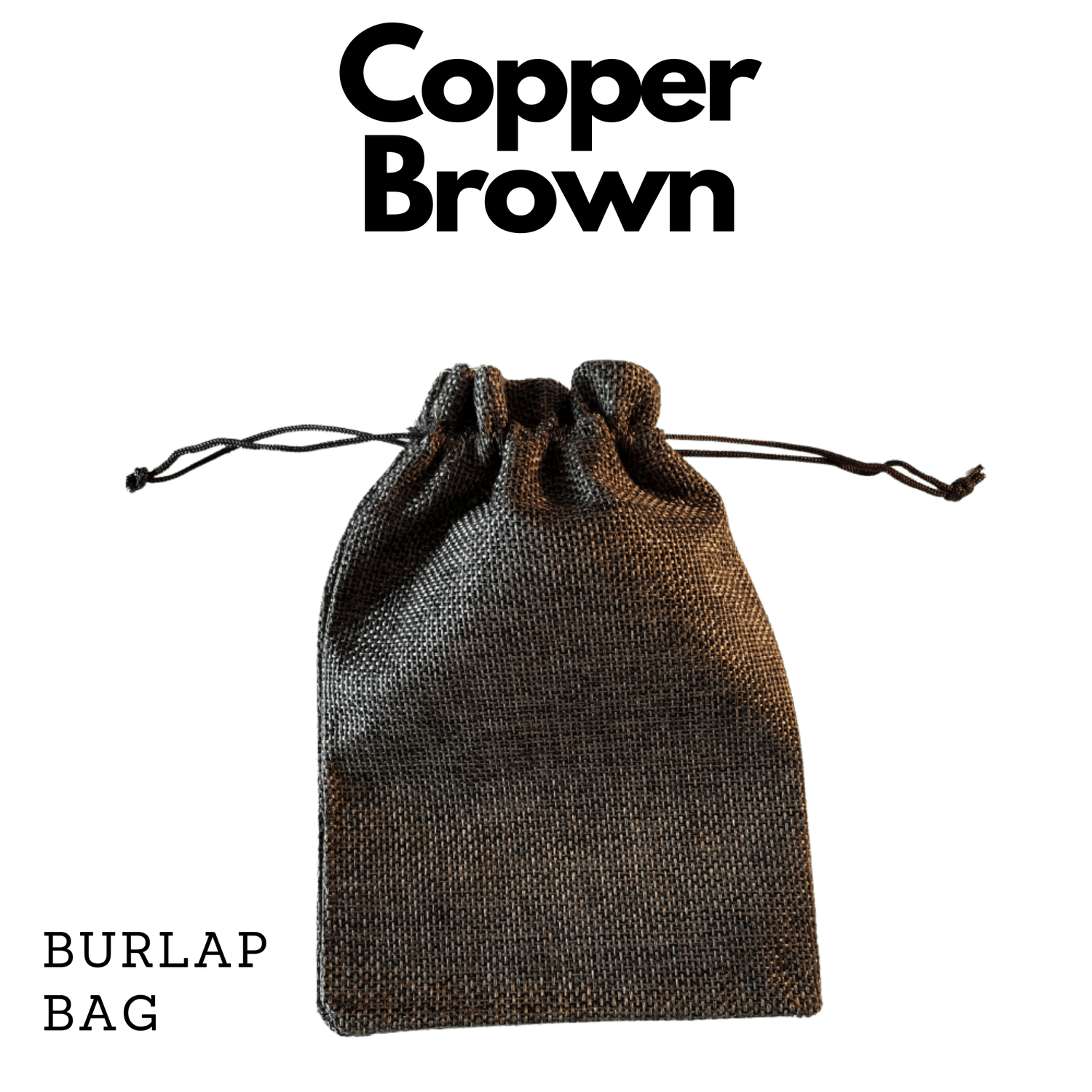 Drawstring Burlap Storage Bag - Perfect for Everyday Use - Copper Brown Face masks