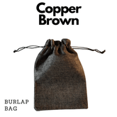 Drawstring Burlap Storage Bag - Perfect for Everyday Use - Copper Brown Face masks