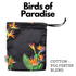 Drawstring Storage Bag - Perfect for Everyday Use- Birds Of Paradise Face masks