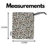 Drawstring Storage Bag -Perfect for everyday use -  Leopard Face masks