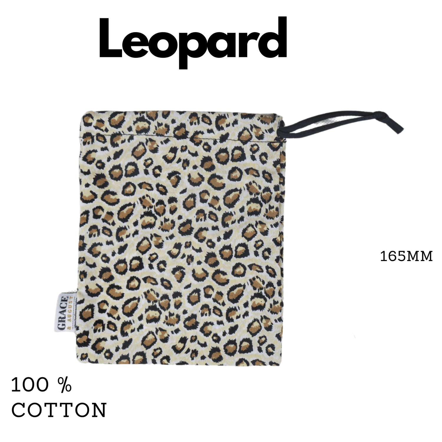 Drawstring Storage Bag -Perfect for everyday use -  Leopard Face masks