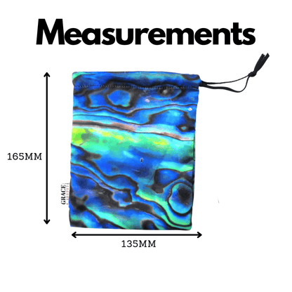 Drawstring Storage Bag - Perfect for Everyday Use - Paua Shell Face masks