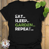 Eat, Sleep, Garden, Repeat T-shirt Black / S T-Shirt