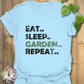 Eat, Sleep, Garden, Repeat T-shirt Light Blue / S T-Shirt