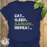 Eat, Sleep, Garden, Repeat T-shirt Navy / S T-Shirt