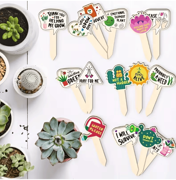 Emotional Support Plant Stakes (Set of 10) – Clearance