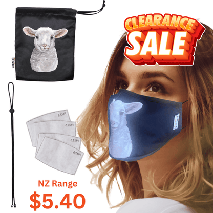 Fabric Mask, Cloth Face Mask, Fashionable Premium Set | 3 Layer Reusable Face Mask - NZ Little Lamb Face masks