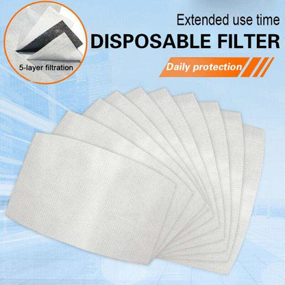Face Mask Filter inserts | Pm 2.5 Activated Carbon Face Mask Filters |Adult 30 Pack Filters