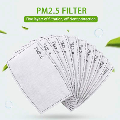 Face Mask Filter inserts | Pm 2.5 Activated Carbon Face Mask Filters |Adult 30 Pack Filters