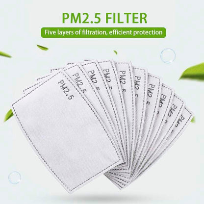 Face Mask Filter inserts | Pm 2.5 Activated Carbon Face Mask Filters |Adult 30 Pack Filters