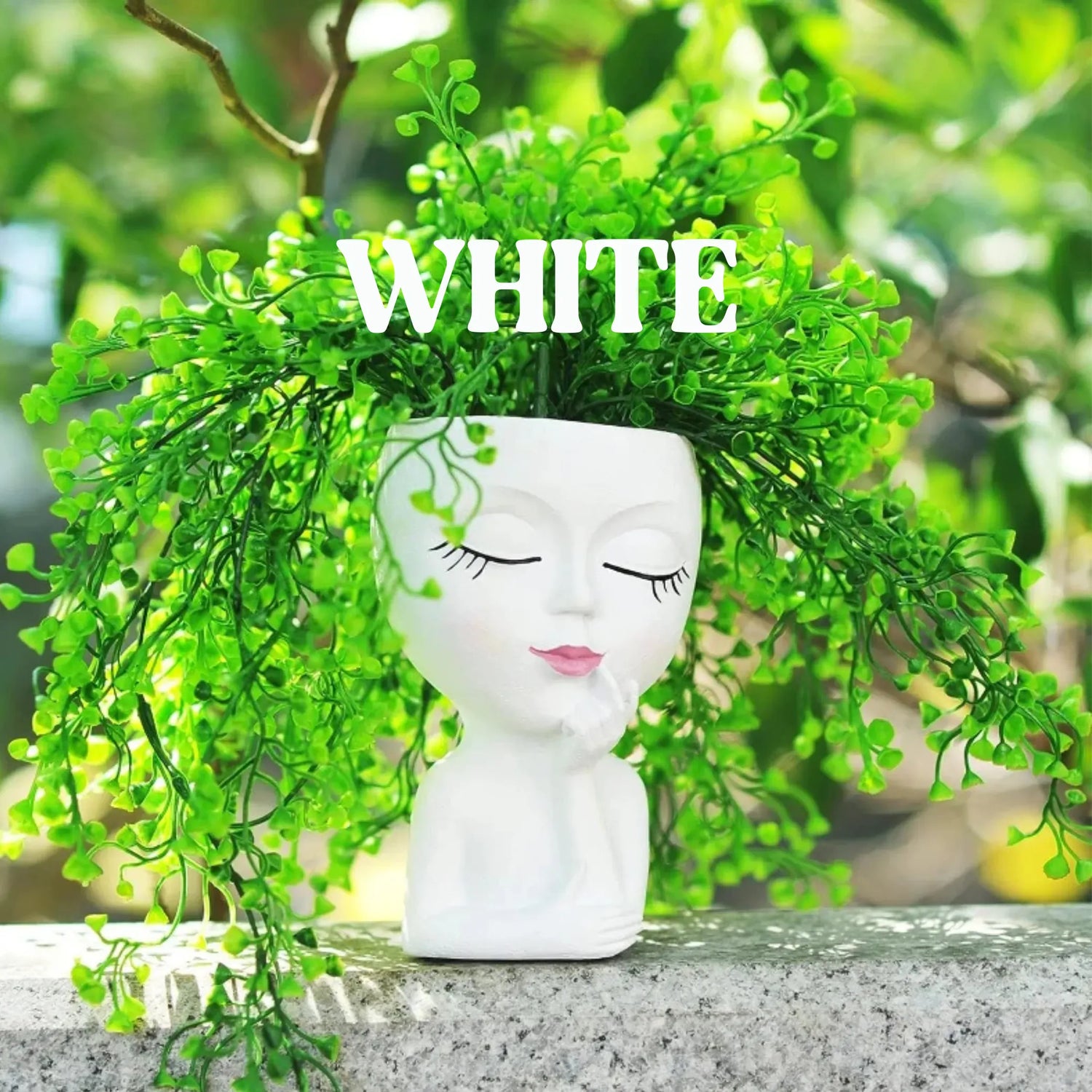 Face Planter Pot White Pot Plant Holder
