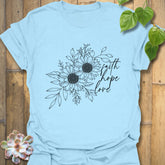 Faith, Hope, Love T-shirt Light Blue / S T-Shirt